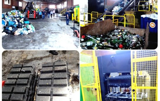 Visita técnica na Usina de Reciclagem do SAMAE em S. Bento do Sul
